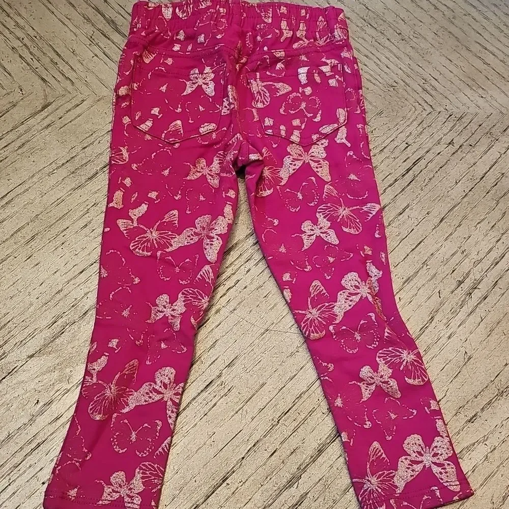 The Children's Place 3T Fuchsia Butterfly Leggings
